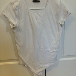 Abercrombie white bodysuit in size XL