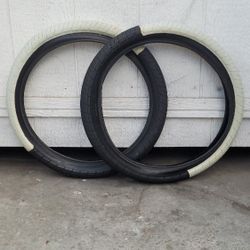 Salt Plus Bmx Tires 20" White Black