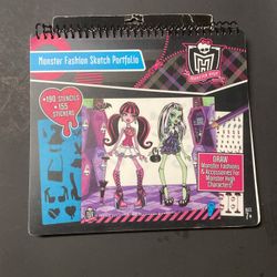 2010 fashion Angels MONSTER HIGH Sketch Portfolio 