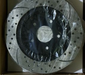 Rear Drilled Slotted Brake Rotor Premium Ceramic Pad for G37 INFINITI