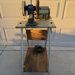 Vintage Dual Arbor Belt Driven Grinder/Buffer - Tested!