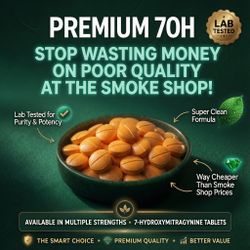 Premium 7OH Tablets – Lab Tested | Super Clean | Better Value Than Smoke Shops (7-HYDROXYMITRAGYNINE)