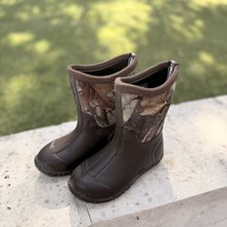 HISEA Kids Rain/Hunting Boots Waterproof Neoprene Rubber Mud Boots (Size 13)