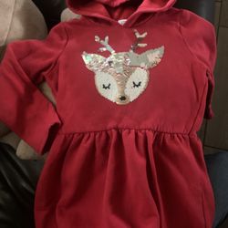 #dress #holiday #christmas #kids #girls #dress #reindeer #size 8  #red #fashion #sequence