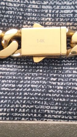 14k Monaco chain 14mm x 22in