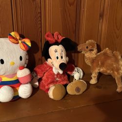 Minnie Mouse. TY Hello Kitty.  Camel