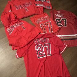 Los Angeles Angels Jerseys, Tees & Hoodie Bundle Size L / XL 6X Bundle