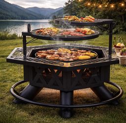 Brand new bbq fire pit