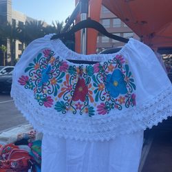 Campesina Style Authentic Mexican Embroidered Blouse
