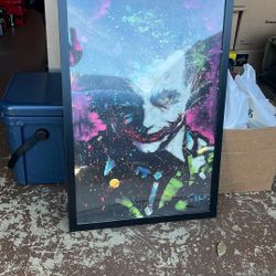 Joker Picture Framed. 24 X 36.  
