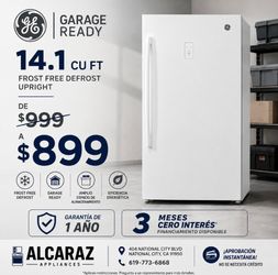 Ge 30” 14.1 Cu Ft Garage Ready frost free Defrost Upright Freezer