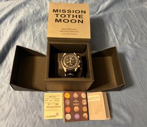 Omega Swatch Moonswatch Speedmaster Mission to the Moon new with papers