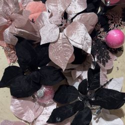 Pink And Black Christmas Ornaments