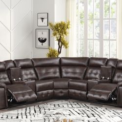 Jacob Espresso Reclinables Sectional 💕💥😘🔥