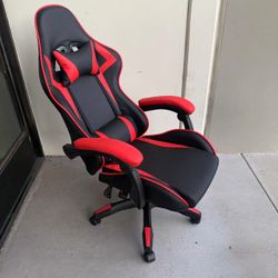 New In Box Gaming Game Game Office Computer Ergonomic Reclining Chair Black Color With Red Accent 