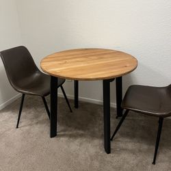 Round Wood Kitchen Table 