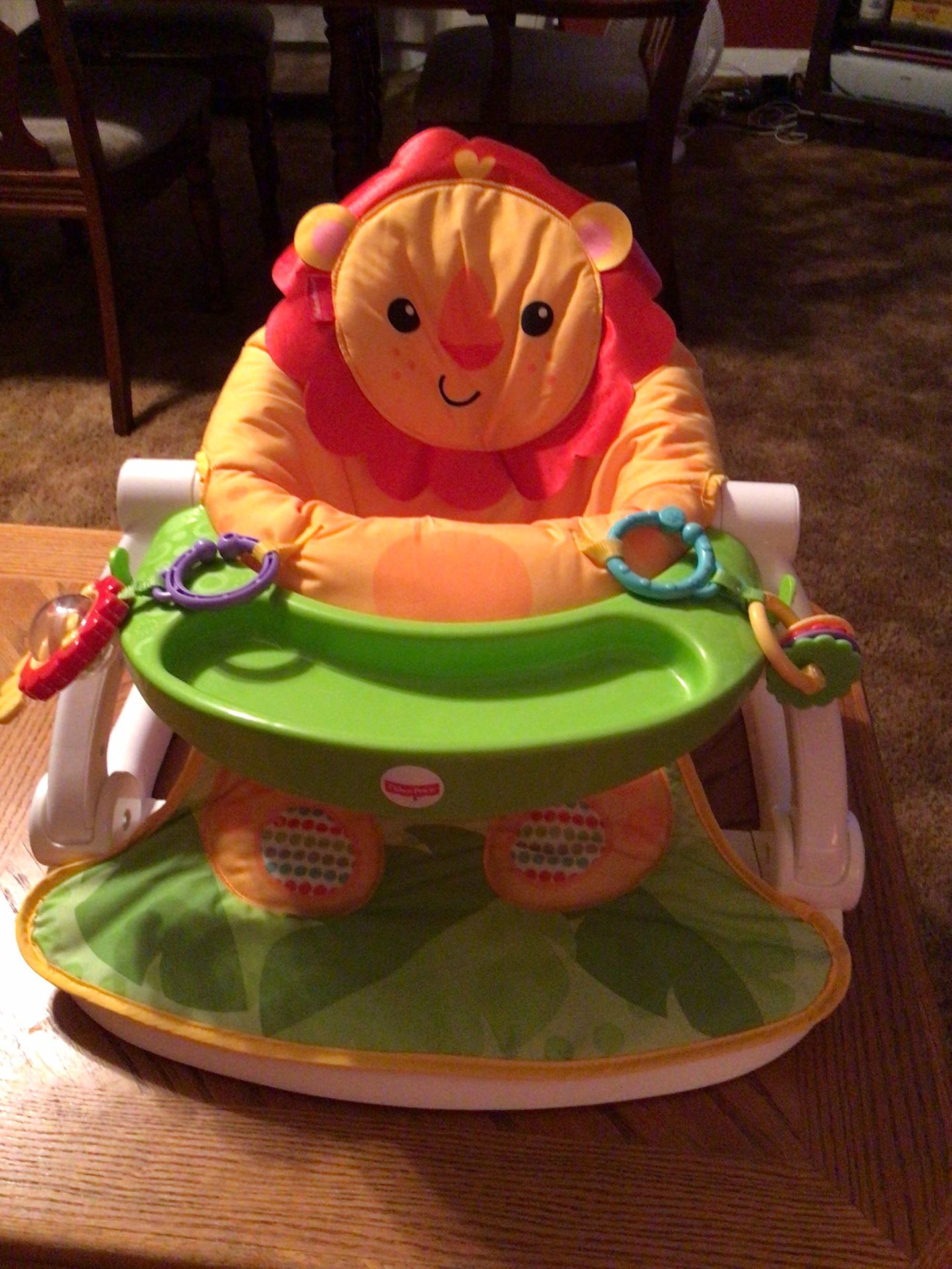Fisher-Price Sit-Me-Up Lion Floor Seat with Removable Tray