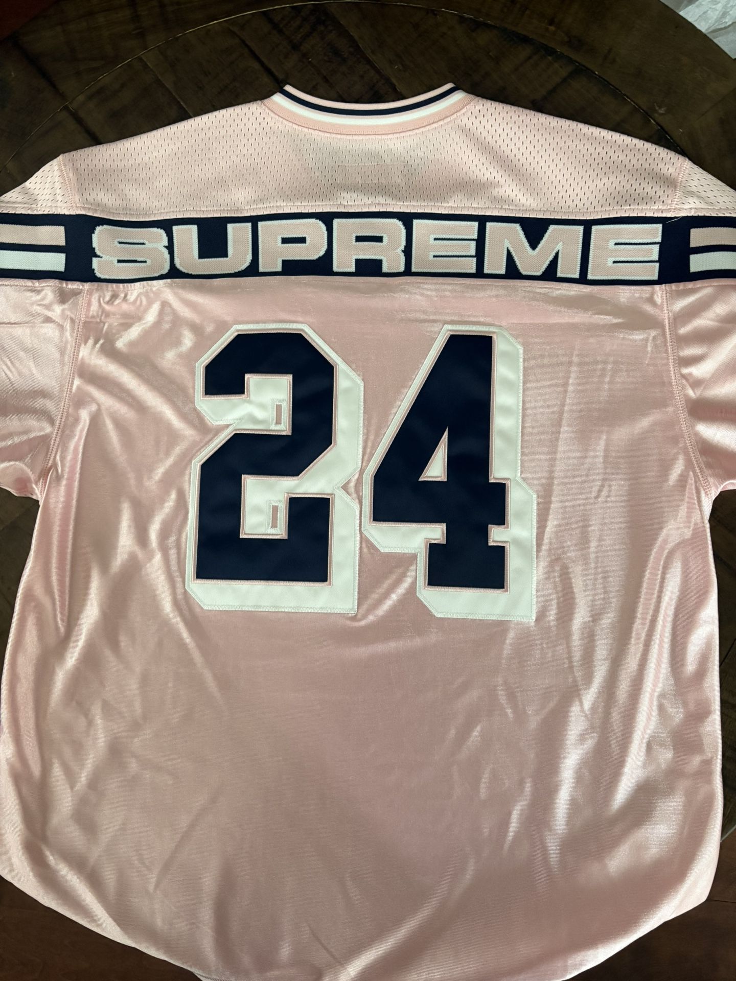supreme jacquard rib football jersey ピンク Supreme Jacquard Rib