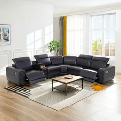 Costco Style Sectional Power Reclining Sofa set with Bluetooth Speaker