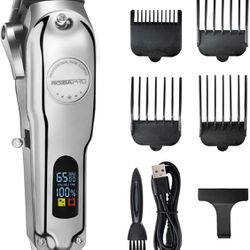 New! Professional Hair Clippers for Men - Barber Clippers for Hair Cutting Grooming Kit - Adjustable Hair Trimmer for Men, All Metal Beard Trimmer, Co