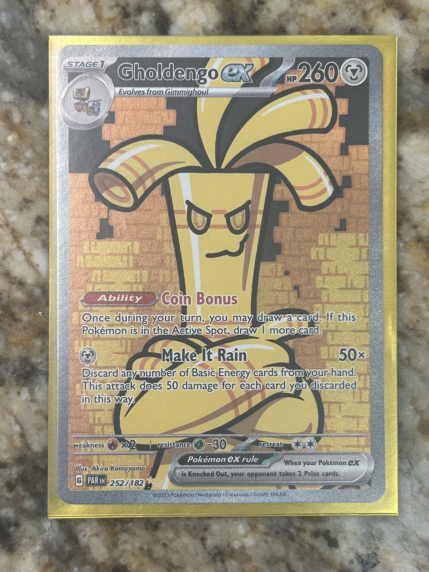 Pokémon Gholdengo ex - 252/182 - SV04: Paradox Rift (SV04)