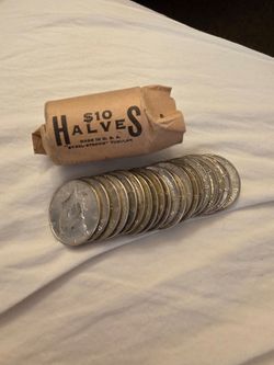 Roll of 20 Kennedy Silver Half Dollars 1968.