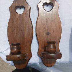 Wood Candle Sconces
