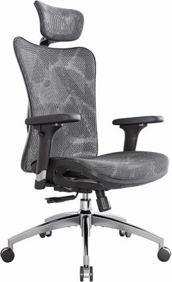 SIHOO M57 Ergonomic Office Chair, Mesh Back Desk Chair with 3D Armrests Lumbar Support & Adjustable Headrest, Comfortable Computer Chair, Office Chair