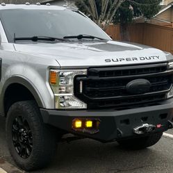 Warn Front Bumper, Warn 12k Winch & Rigid Lights —————-LOOK————