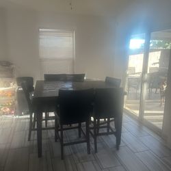 Dining Table And Wine/Buffet Matching Table 