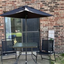Patio Table With Chairs And Umbrella 