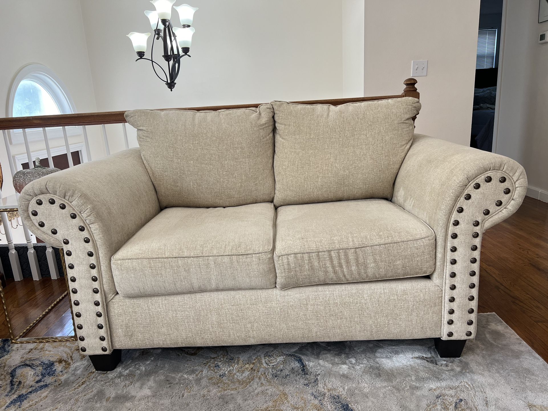 Beige Sofa And Love Seat