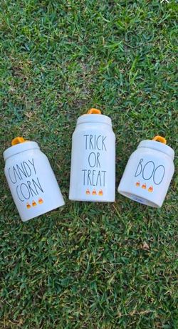 Rae Dunn candy corn canisters