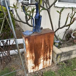 Vintage Chevron Oil Pump (yard Art)