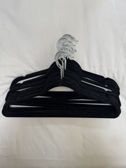 Black Velvet Hangers Set of 15 