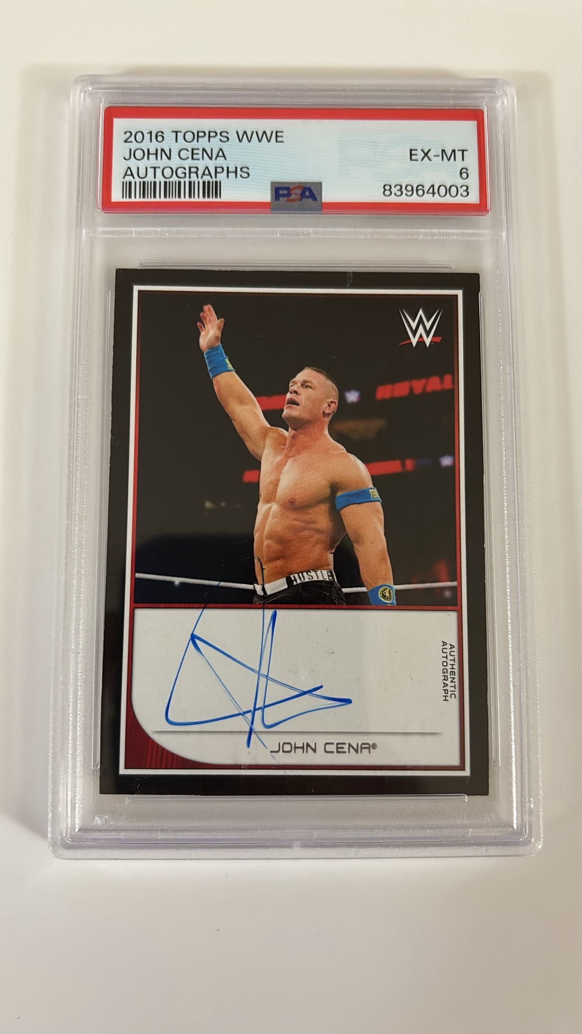 2016 Topps WWE John Cena Autograph 66/80