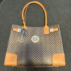 Deluxity Los Angeles satchel bag in brown.