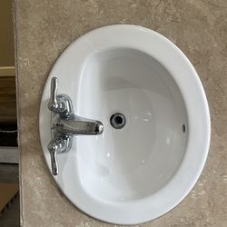 Sink with faucet