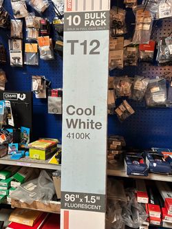 4-pack 96" T12 Cool White (4100K) Fluorescent Tube Lamp bulbs - New