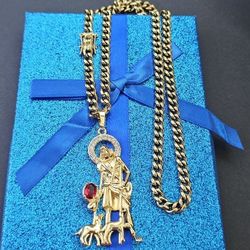 I Deliver I Ship 14k Gold Plated Chain And Pendant
