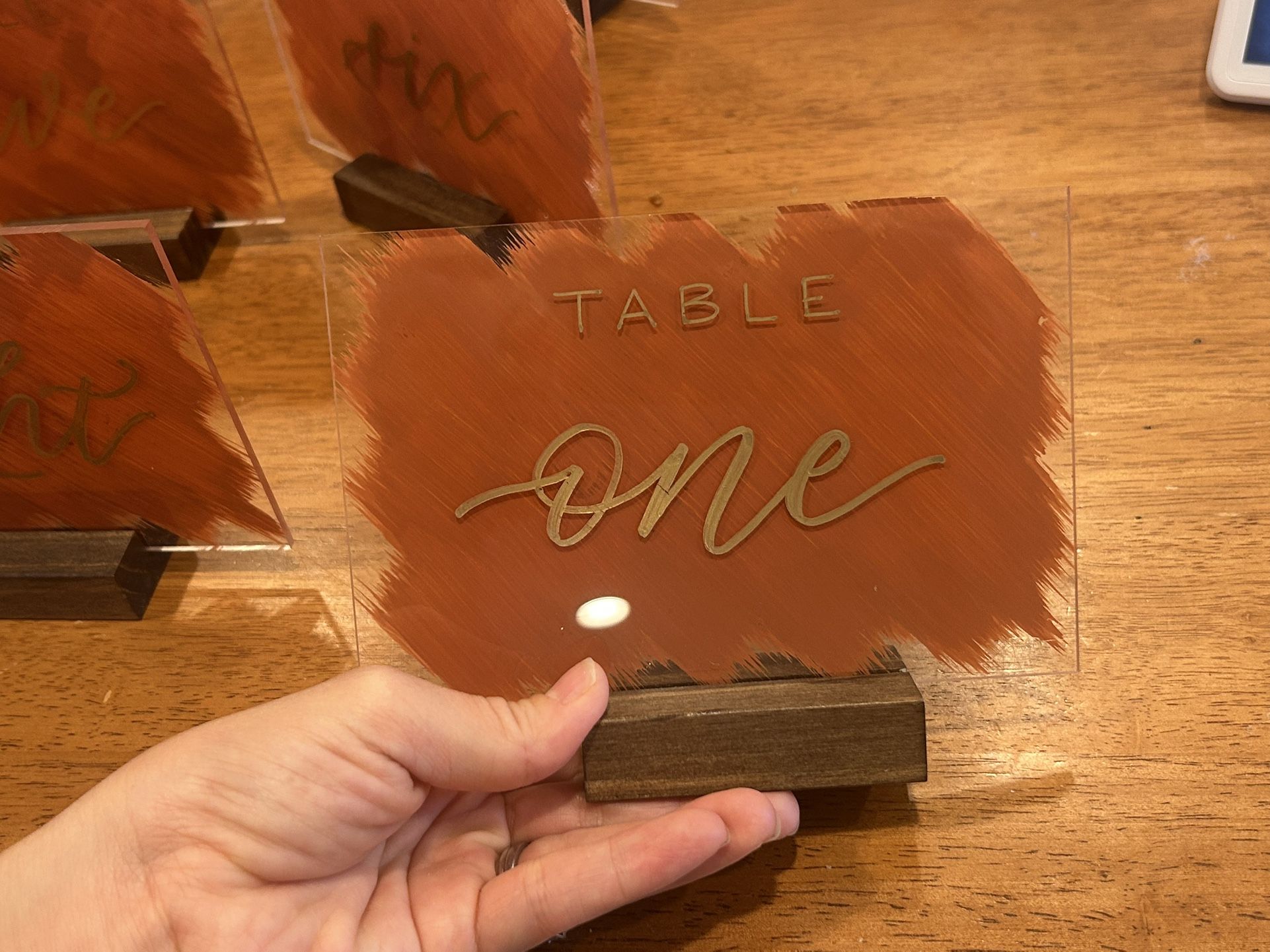 Wedding Table Numbers 1-8