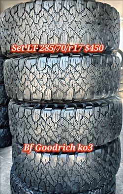 Set of 4 bf Goodrich ko3 LT 285/70/r17 ‼️ free instalation and balance ‼️