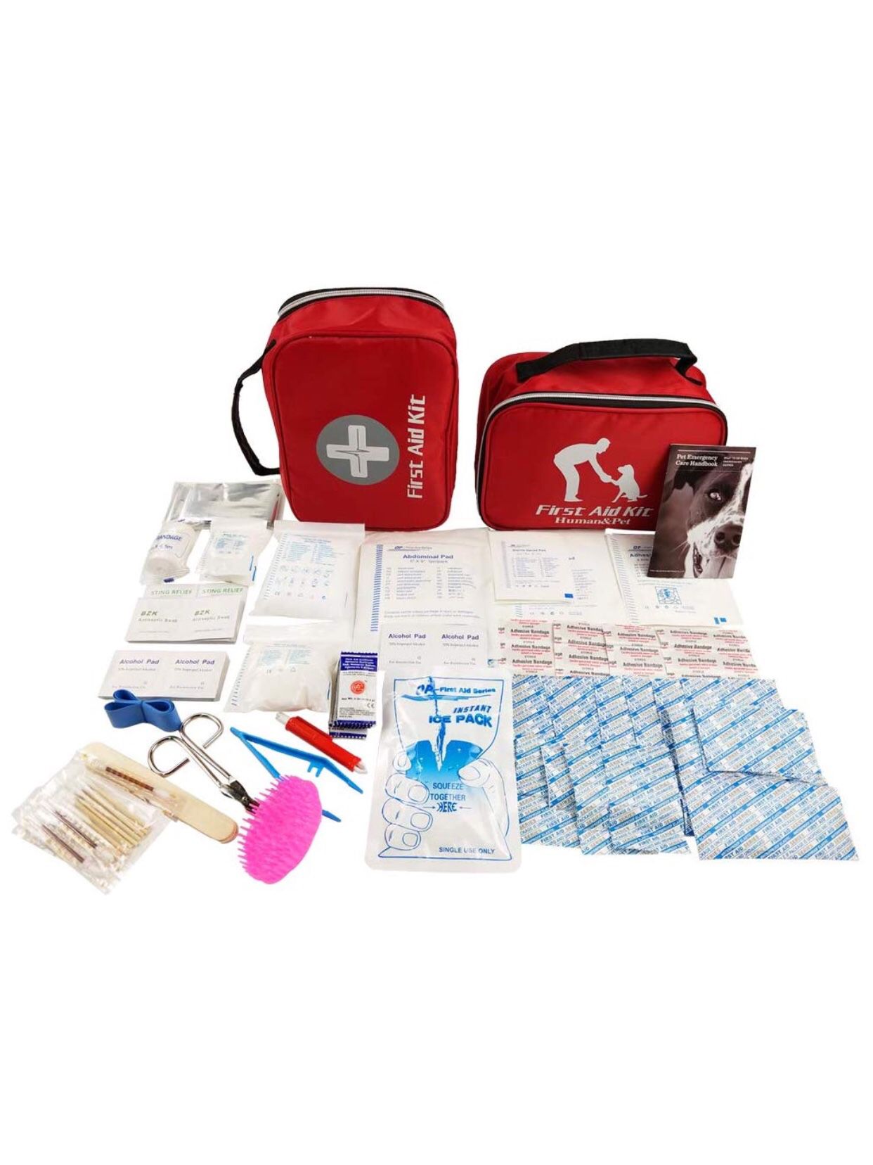 First Aid Kit w/Bag 174 Piece - Human & Pet First Aid Veterinarian Approved - Compact for Emergency(brand new)