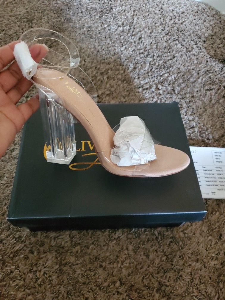 Clear heels
