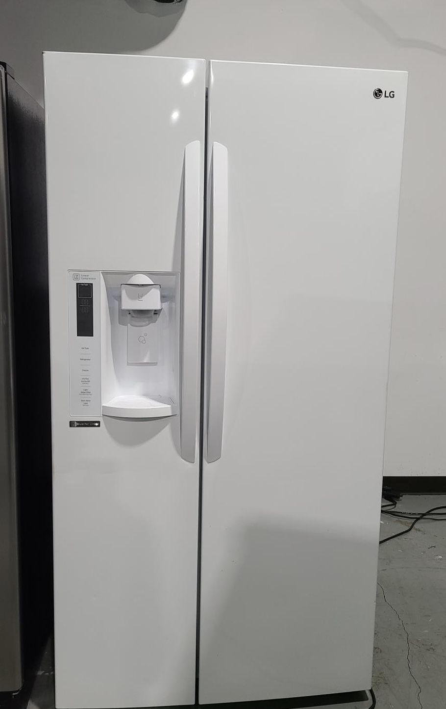 LG Side-by-Side White Fridge