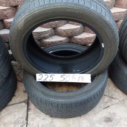 225. 50 R18. 2 Tires