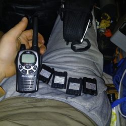 Midland g x t extra talk , two way radio and batteries