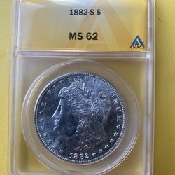 Silver 1882-S Morgan Dollar