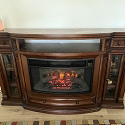 TV Stand With Electric Fire Place