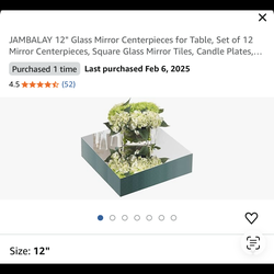 Glass Mirror Centerpiece set